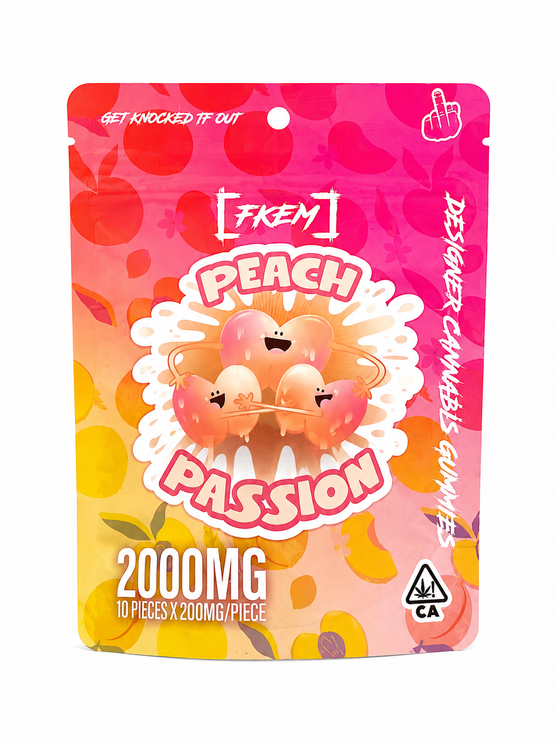 2000mg Peach Passion Gummies by FKEM