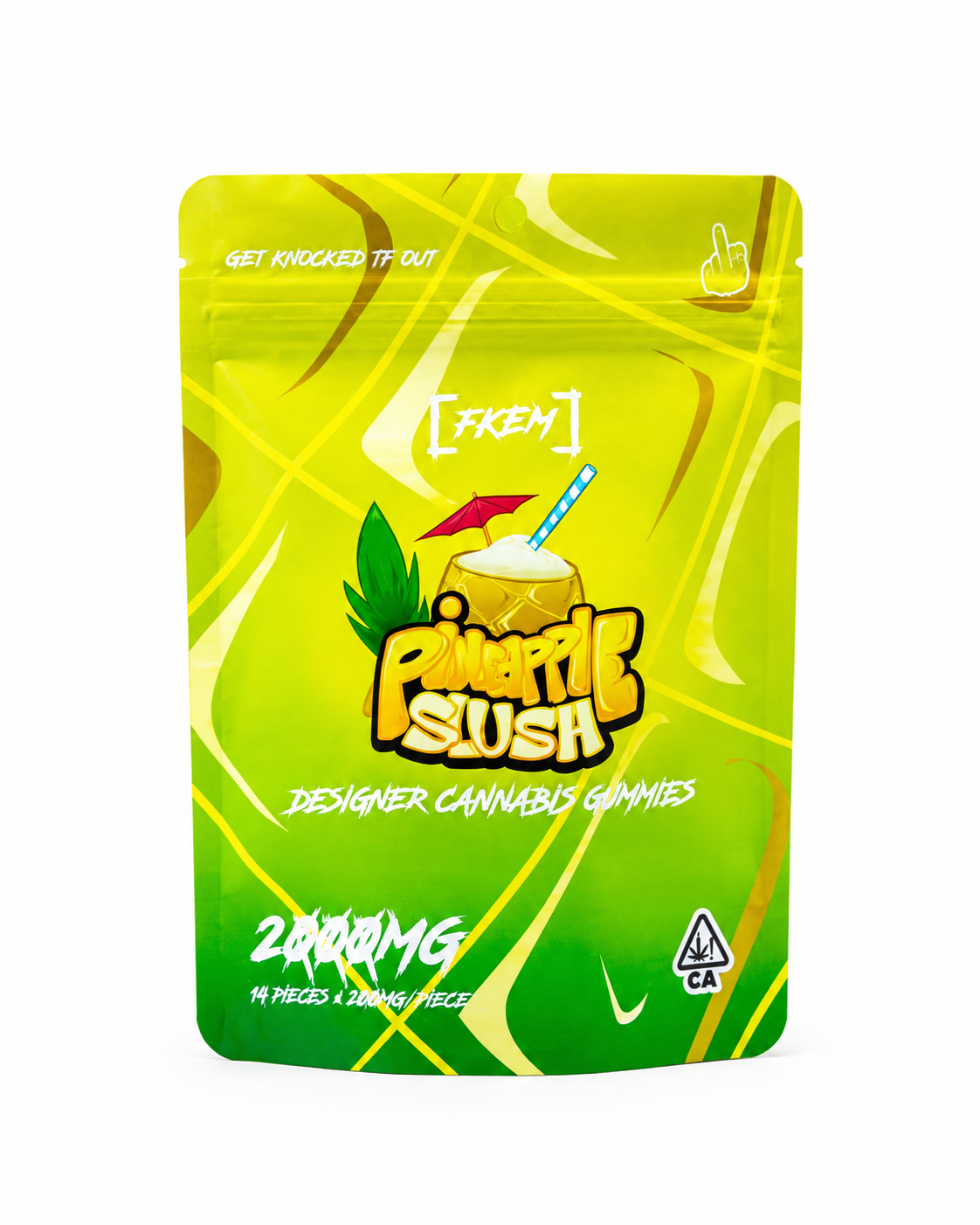 2000mg Pineapple Slush Gummies by FKEM